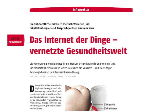 Das Internet der Dinge – vernetzte Gesundheitswelt